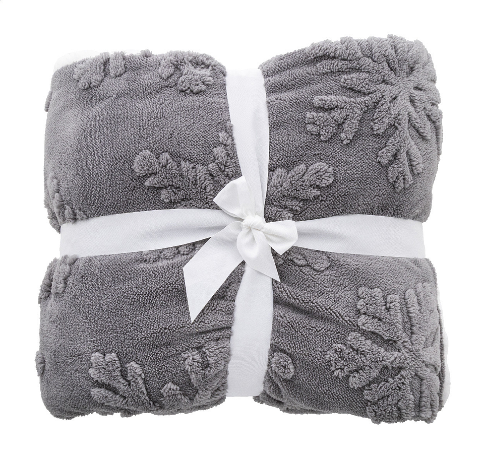 FRAZADA TEXTURIZADA COPO DE NIEVE CON CHIPORRO DE 1 PLAZA 120x203CM 4