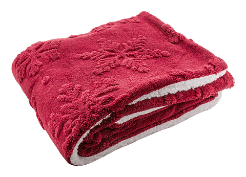 FRAZADA TEXTURIZADA COPO DE NIEVE CON CHIPORRO DE 1 PLAZA 120x203CM