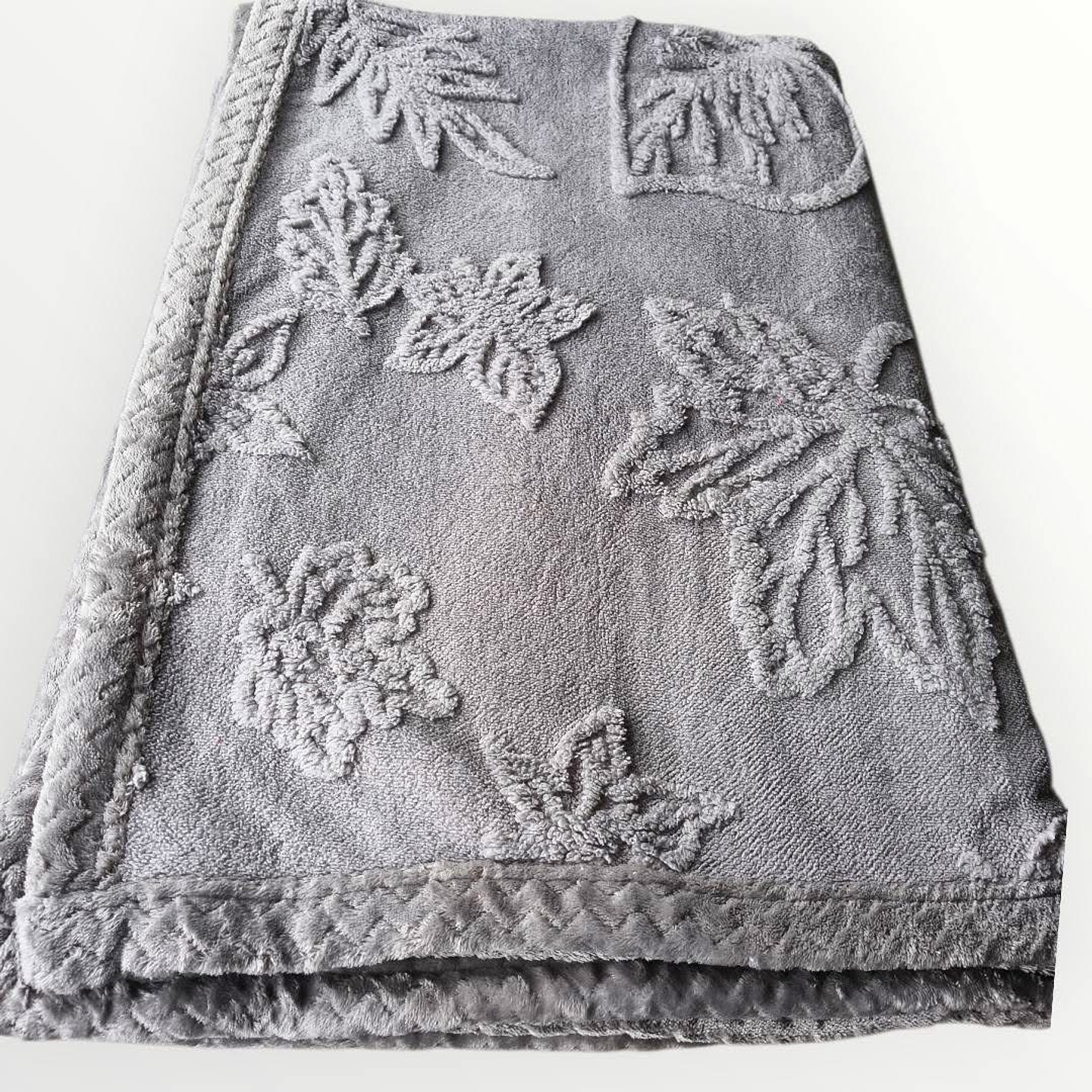 FRAZADA TEXTURIZADO HOJAS CON CHIPORRO DE 1.5 PLAZA 160x220CM 9