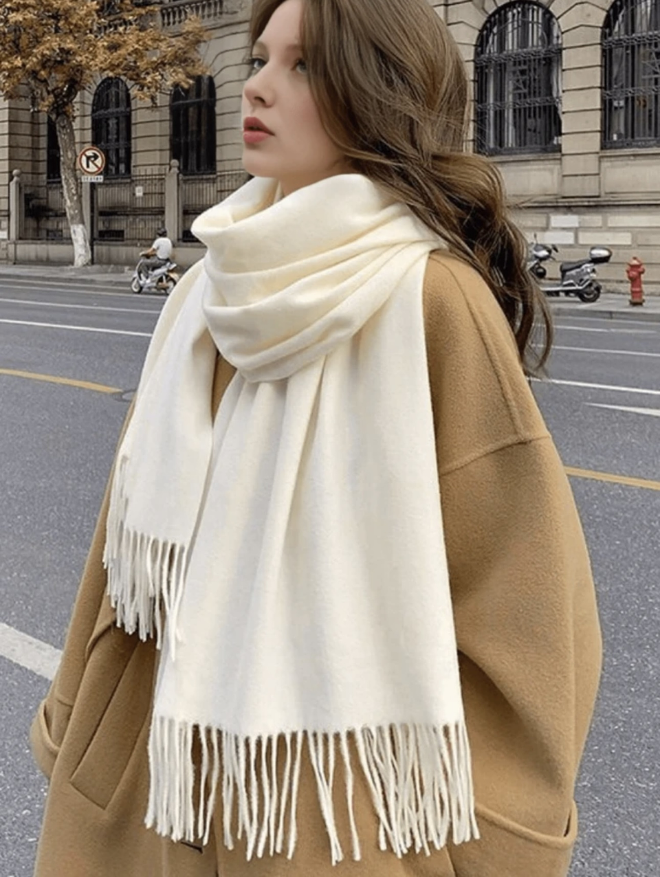 BUFANDA DE CASHMERE COLOR LISO 180x60CM 4