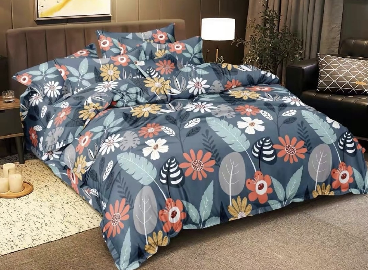 SET DE SABANA DE ALGODÓN DISEÑO DE 1 PLAZA 6