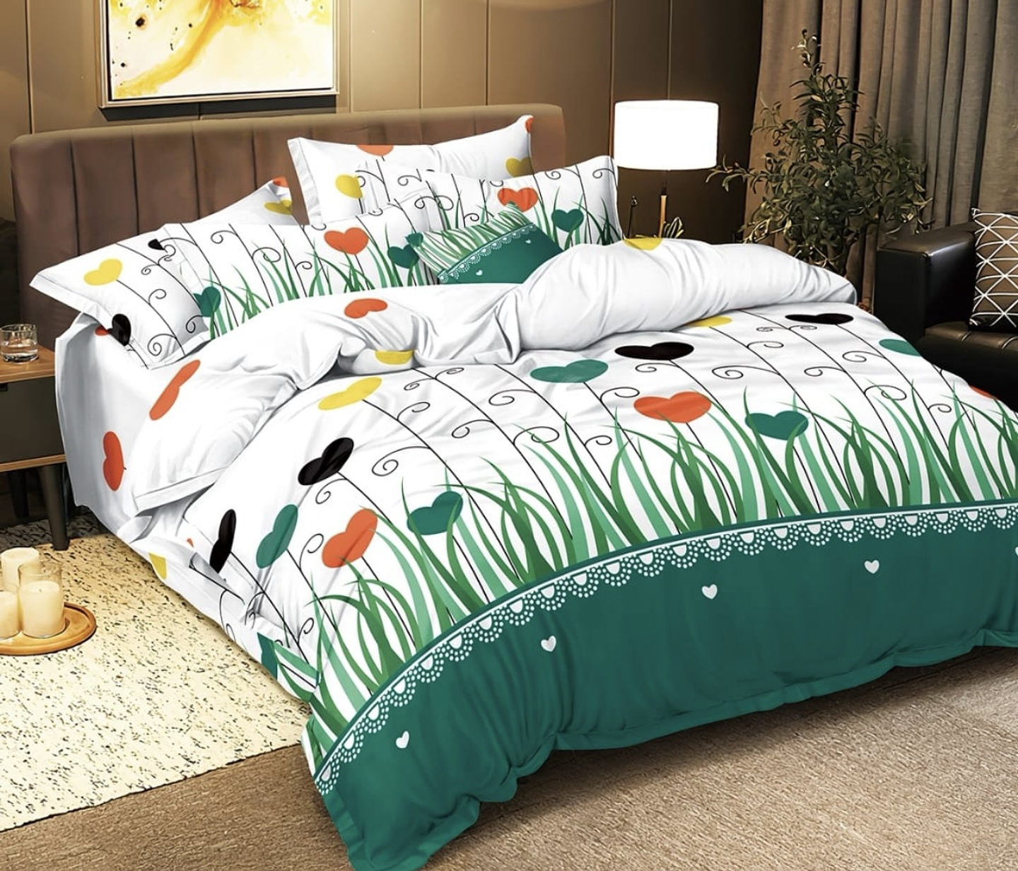 SET DE SABANA DE ALGODÓN DISEÑO DE 1 PLAZA 11