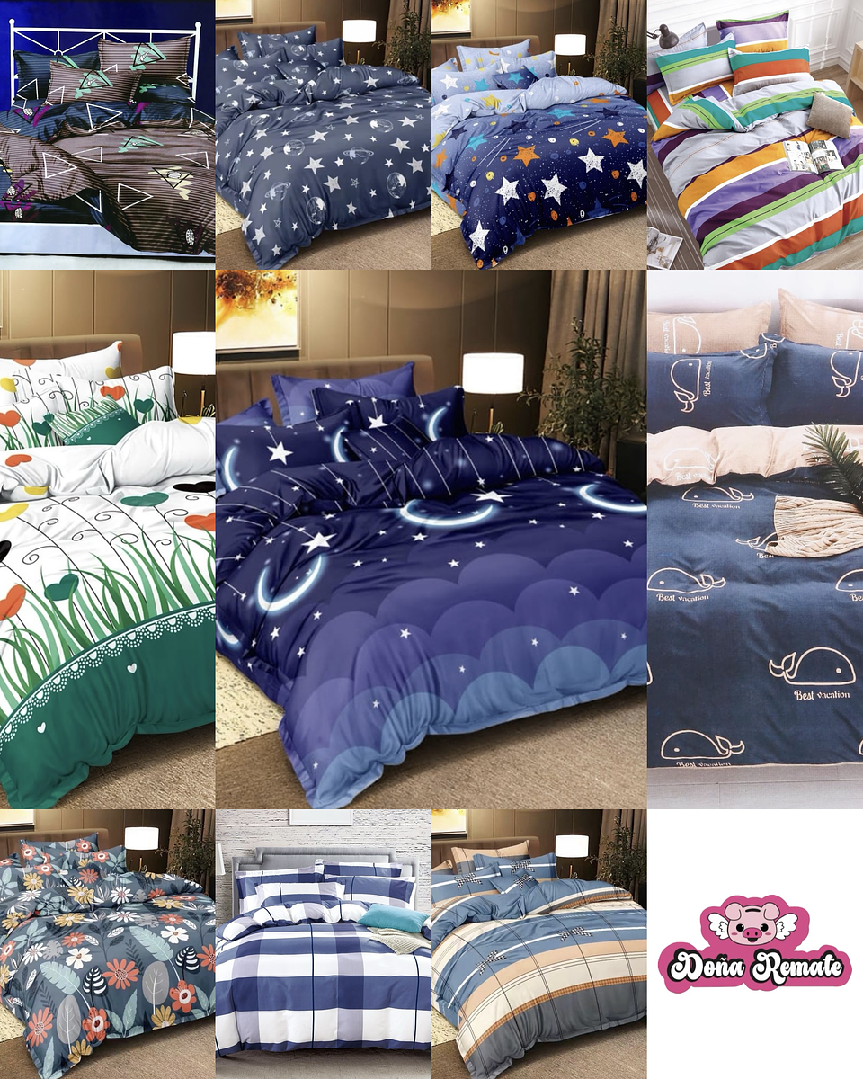 SET DE SABANA DE ALGODÓN DISEÑO DE 1 PLAZA 1