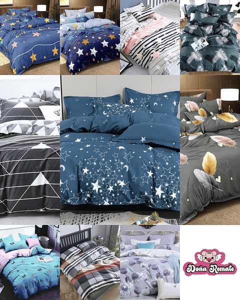 SET DE SABANA DE ALGODÓN DISEÑO DE 1.5 PLAZA