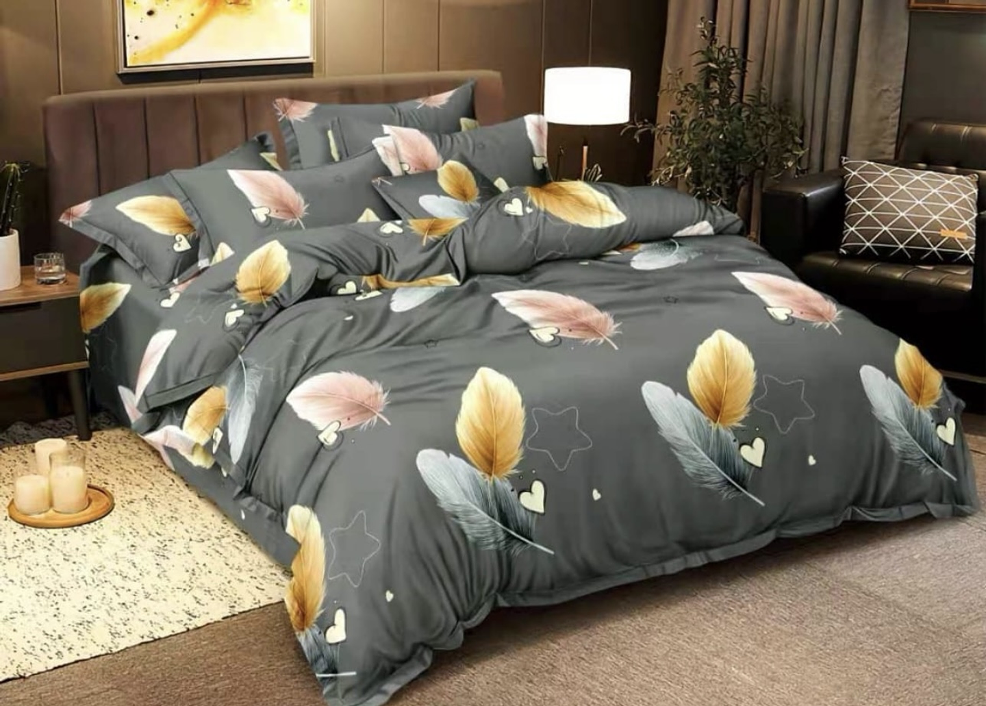 SET DE SABANA DE ALGODÓN DISEÑO DE 2.5 PLAZAS KING 4