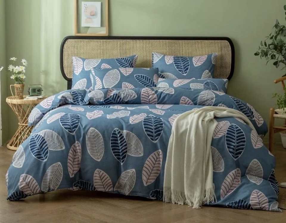 SET DE SABANA DE ALGODÓN DISEÑO DE 2.5 PLAZAS KING 5