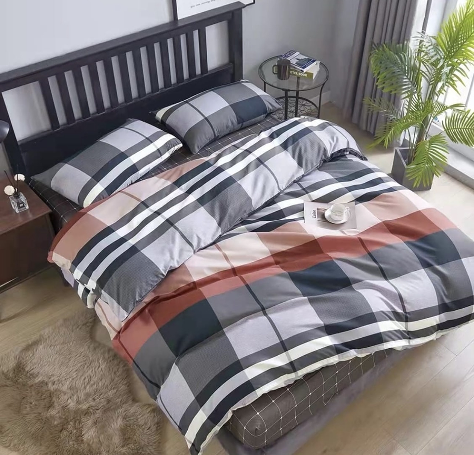 SET DE SABANA DE ALGODÓN DISEÑO DE 2.5 PLAZAS KING 6