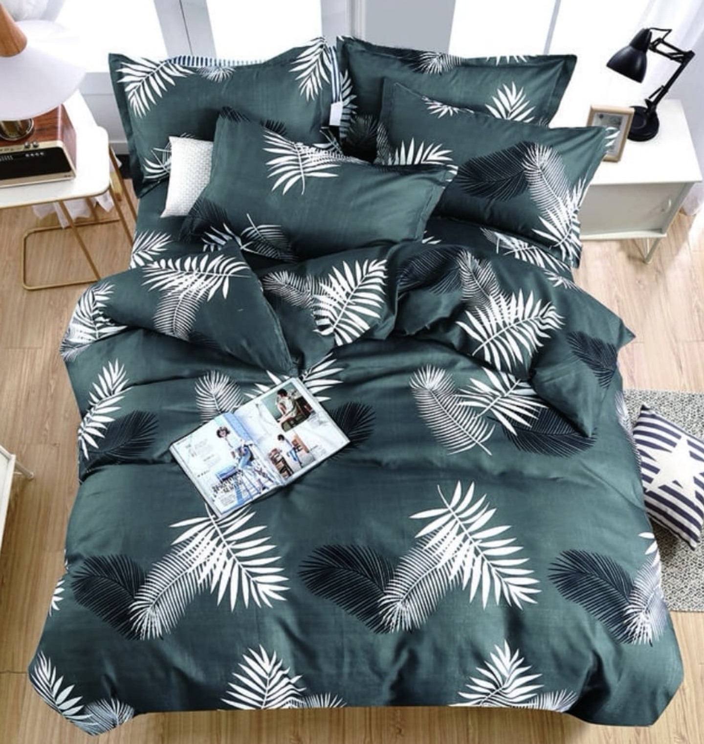 SET DE SABANA DE ALGODÓN DISEÑO DE 2.5 PLAZAS KING 8