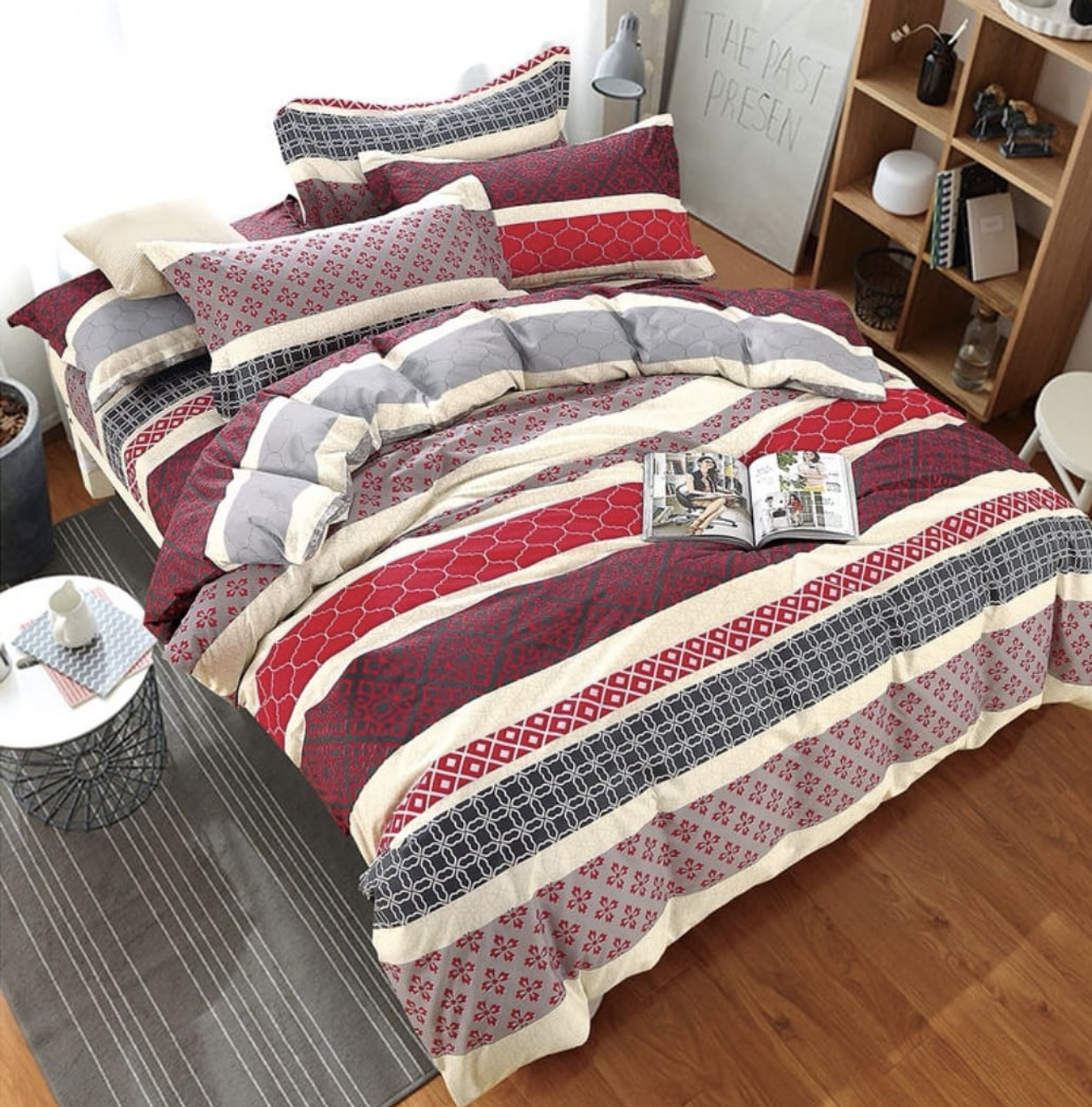 SET DE SABANA DE ALGODÓN DISEÑO DE 2.5 PLAZAS KING 10