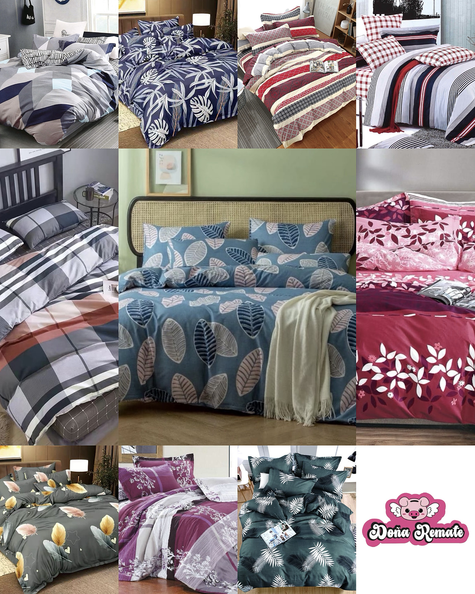 SET DE SABANA DE ALGODÓN DISEÑO DE 2.5 PLAZAS KING 1