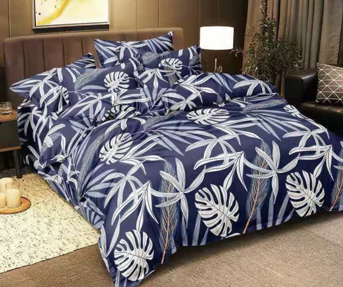 SET DE SABANA DE ALGODÓN DISEÑO DE 2.5 PLAZAS KING 9