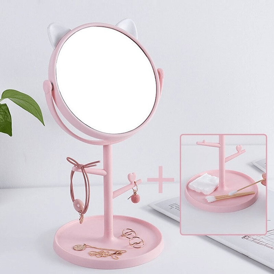 ESPEJITO GATITO MÓVIL CON JOYERO ORGANIZADOR 20x12.5CM 2