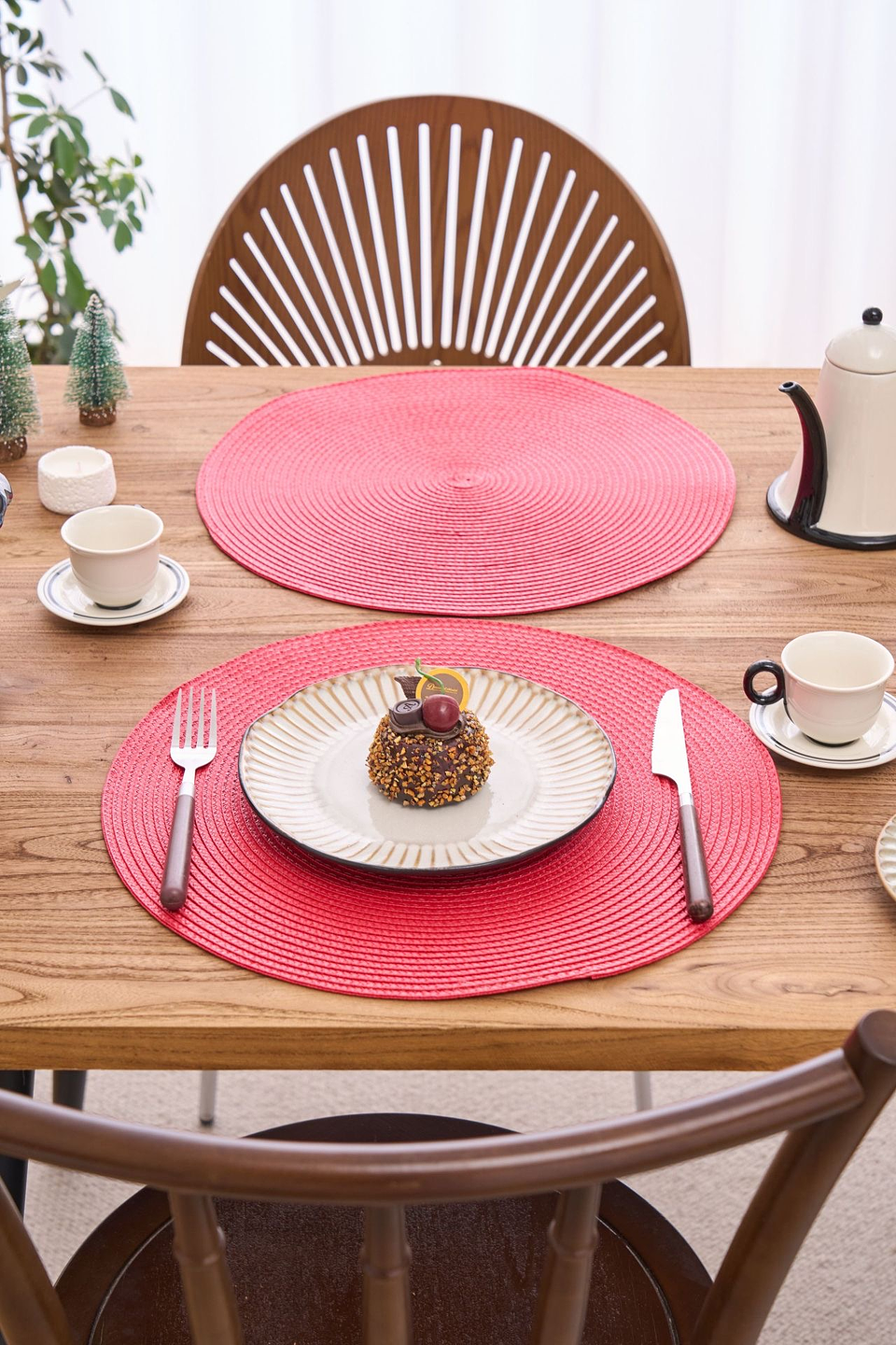 SET DE 6 INDIVIDUALES TEJIDOS REDONDOS 38CM 1