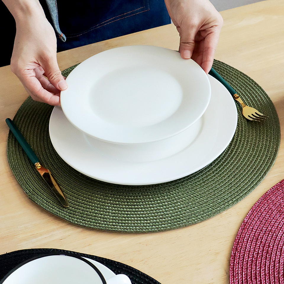 SET DE 6 INDIVIDUALES TEJIDOS REDONDOS 38CM 7