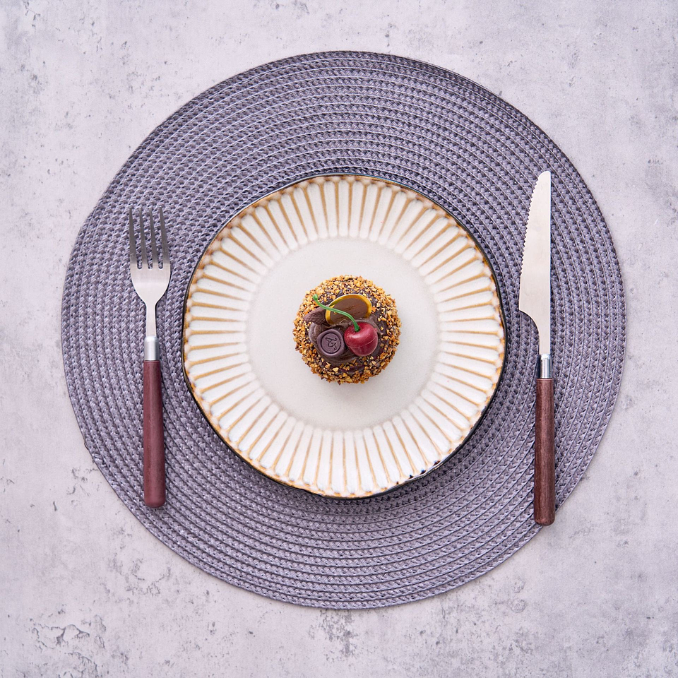 SET DE 6 INDIVIDUALES TEJIDOS REDONDOS 38CM 3