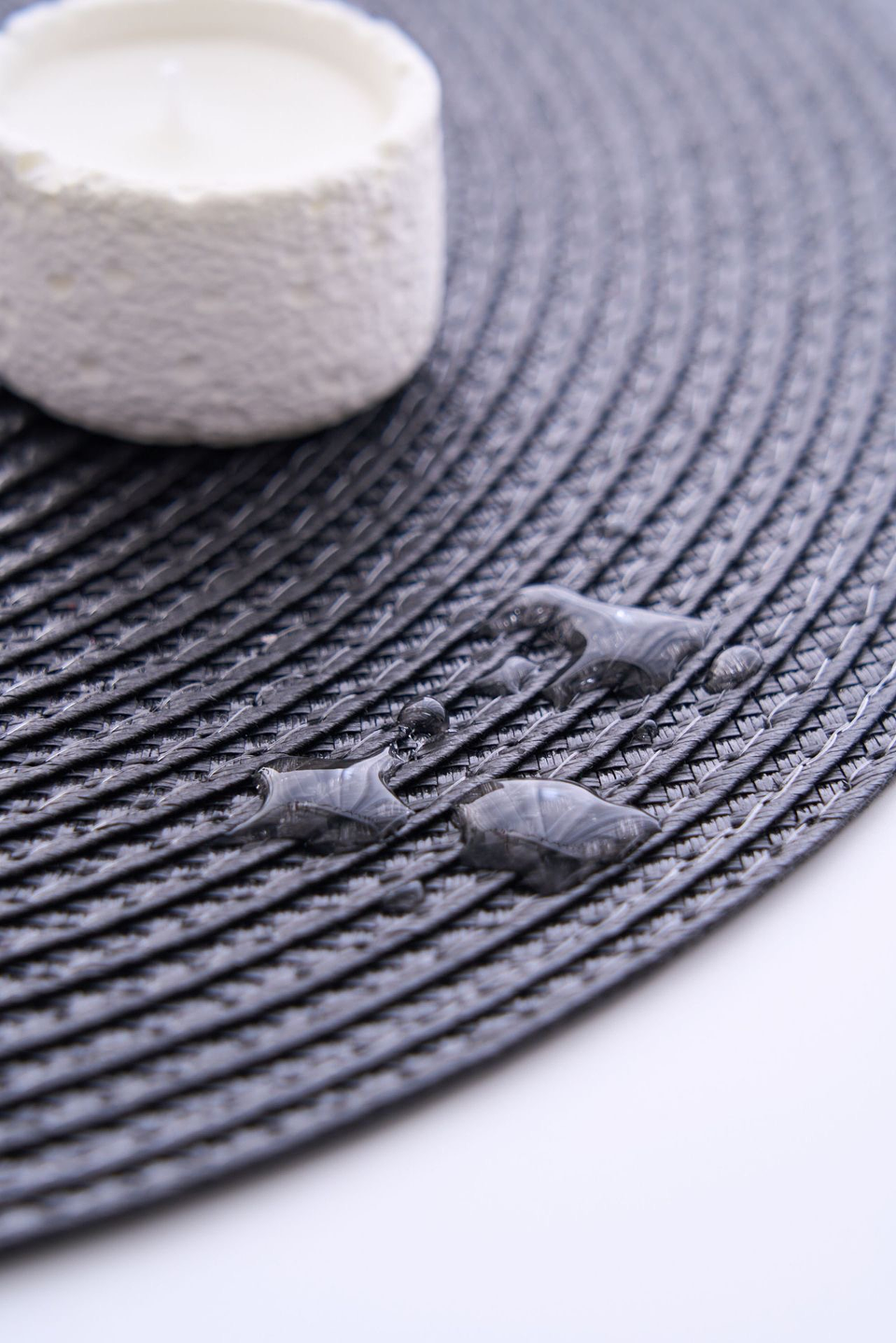 SET DE 6 INDIVIDUALES TEJIDOS REDONDOS 38CM 14