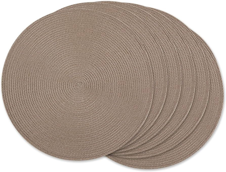 SET DE 6 INDIVIDUALES TEJIDOS REDONDOS 38CM 17