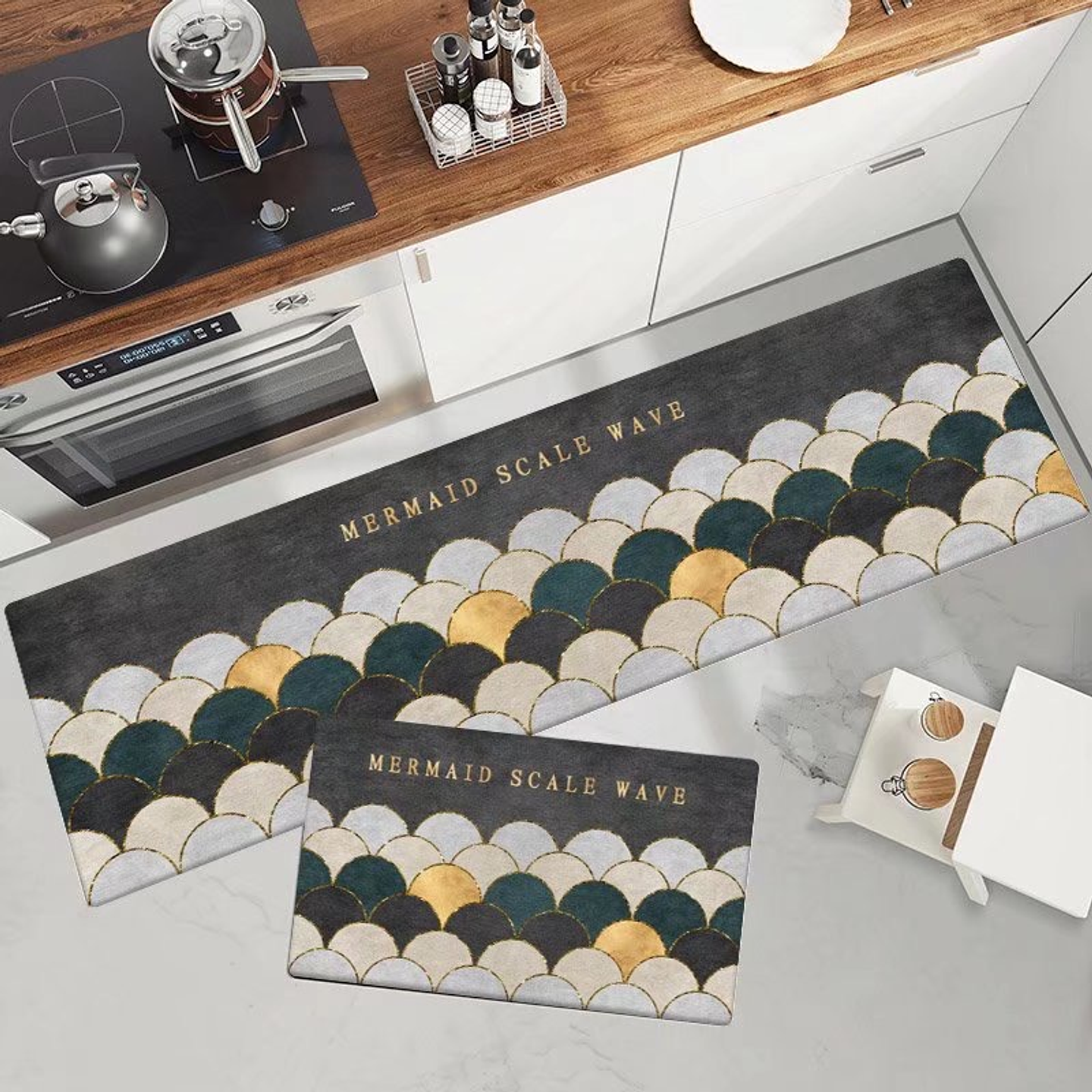 ALFOMBRA SET DE COCINA 2 PIEZAS 40x120CM + 40x60CM 5