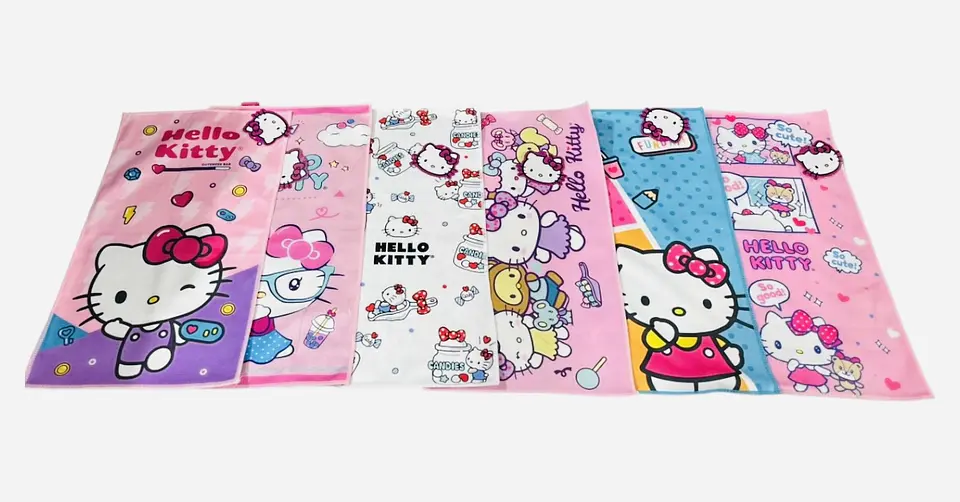 TOALLA DE MANO HELLO KITTY CON LICENCIA 50x30CM 9
