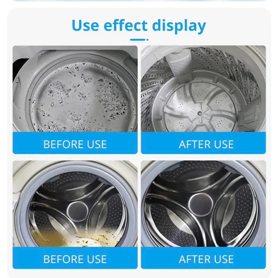 PASTILLAS EFERVESCENTE PARA LIMPIEZA DE LAVADORA  6