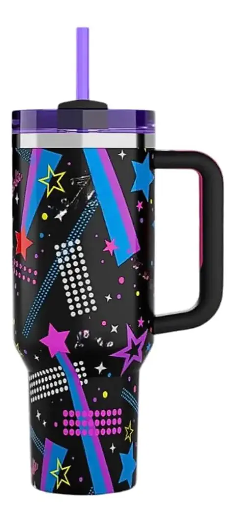 TERMO CON ASA DE ACERO INOXIDABLE DE 1.2L DISEÑO ESTAMPADO