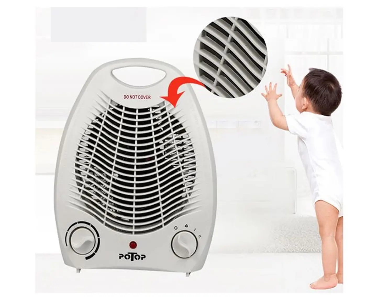 CALEFACTOR ELÉCTRICO TERMOVENTILADOR 1500W 7