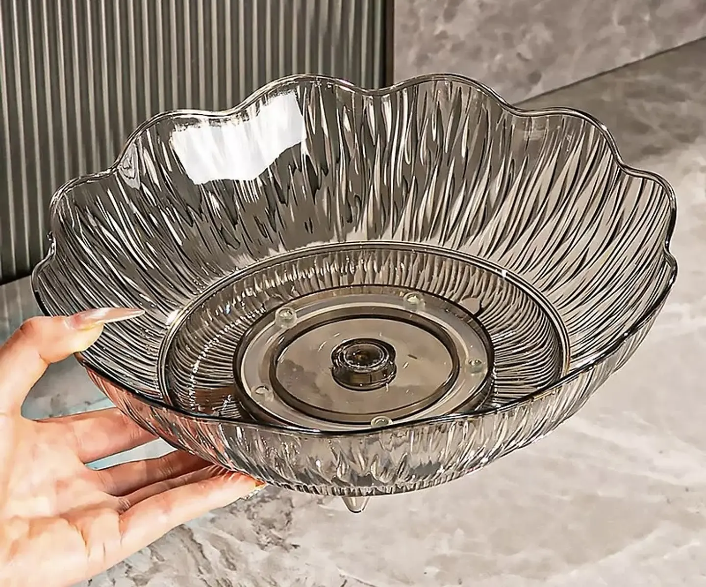 BANDEJA FRUTERO ACRÍLICO GIRATORIO 25CM 4