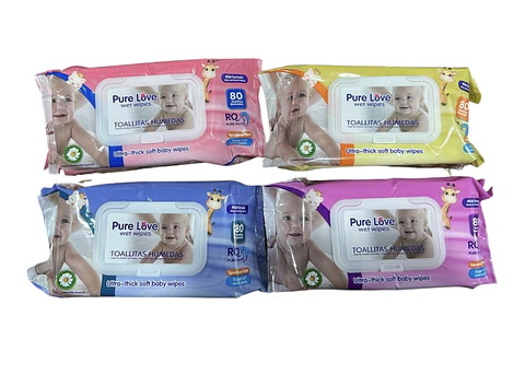 TOALLITAS HUMEDAS DE BEBÉ CON MANZANILLA PQT 80 TOALLITAS