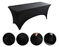 FUNDA MANTEL DE MESA SPANDEX 180x70CM NEGRO - Miniatura 2