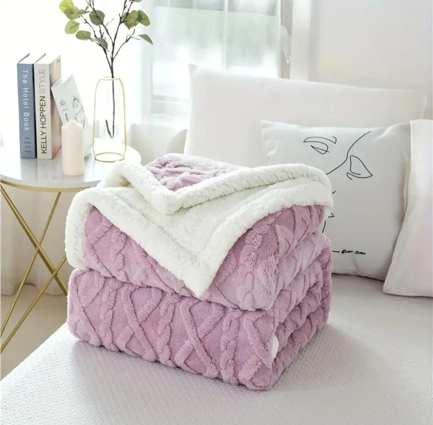 FRAZADA TEXTURIZADA CON CHIPORRO DE 1.5 PLAZAS 180x200CM 6