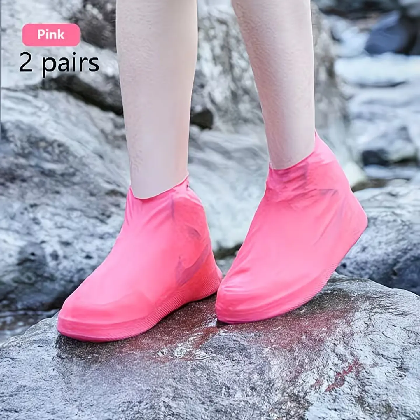 PROTECTOR, CUBIERTA DE CALZADO PARA LA LLUVIA DE SILICONA  4