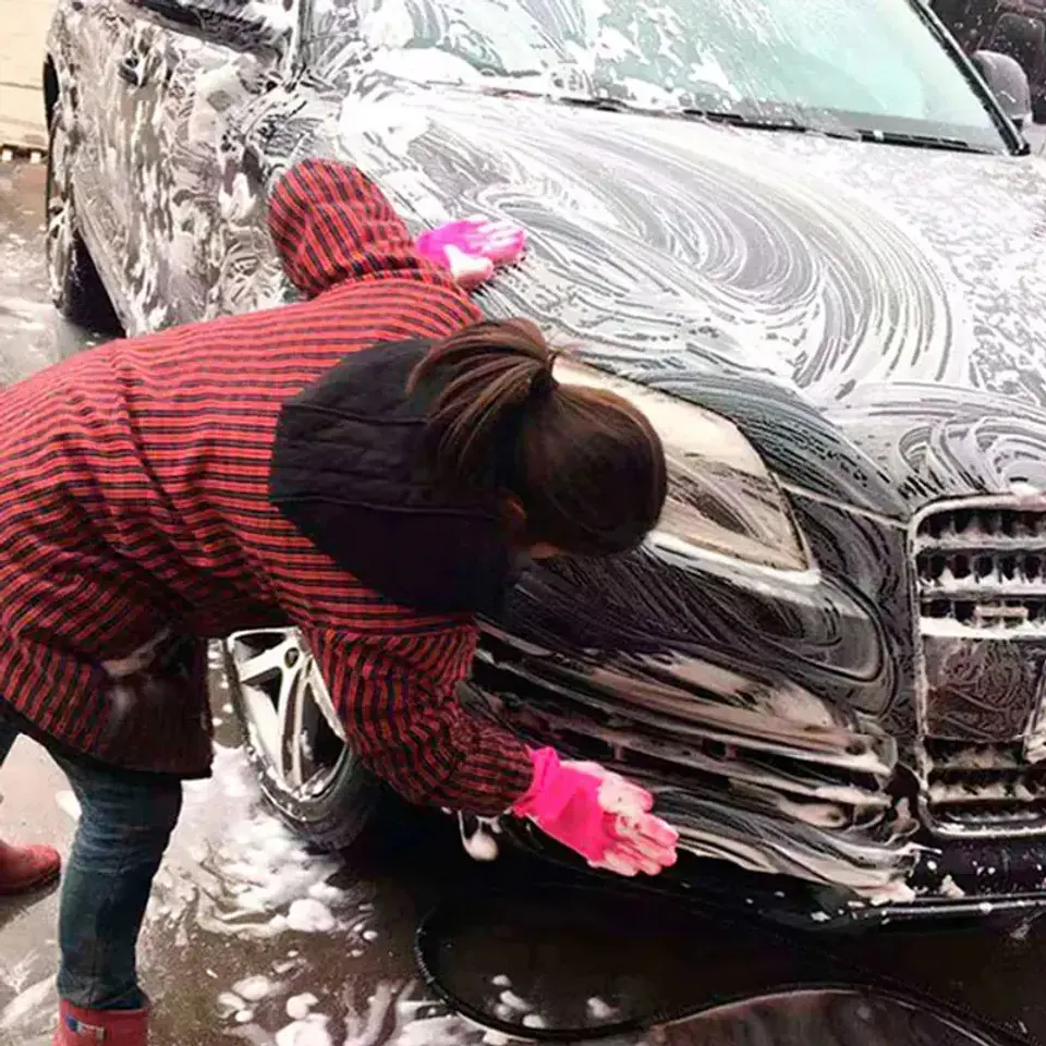 PAR GUANTE FLOR PARA LAVAR MULTIUSO  4