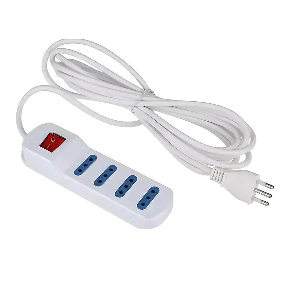 ALARGADOR ELECTRICO ZAPATILLA 4 ENTRADAS 5 METROS BLANCO 1