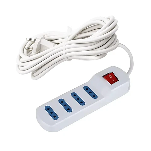 ALARGADOR ELECTRICO ZAPATILLA 4 ENTRADAS 20 METROS BLANCO