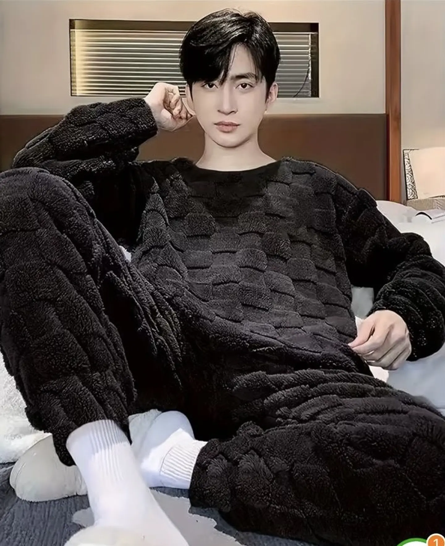 PIJAMA TEXTURIZADO 2 PZS HOMBRE  1