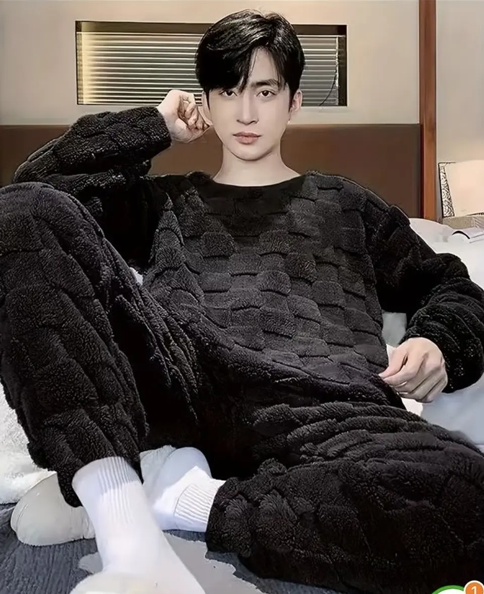 PIJAMA TEXTURIZADO 2 PZS HOMBRE  1