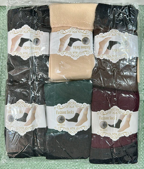 CALCETA TERMICA COLORES  PQT 12 UNDS