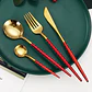 SET CUBIERTOS DORADOS 4 PCS  - Miniatura 2