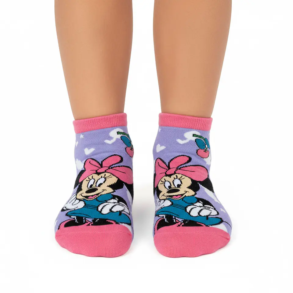 CALCETA DE ALGODÓN MINNIE MOUSE CON LICENCIA  3