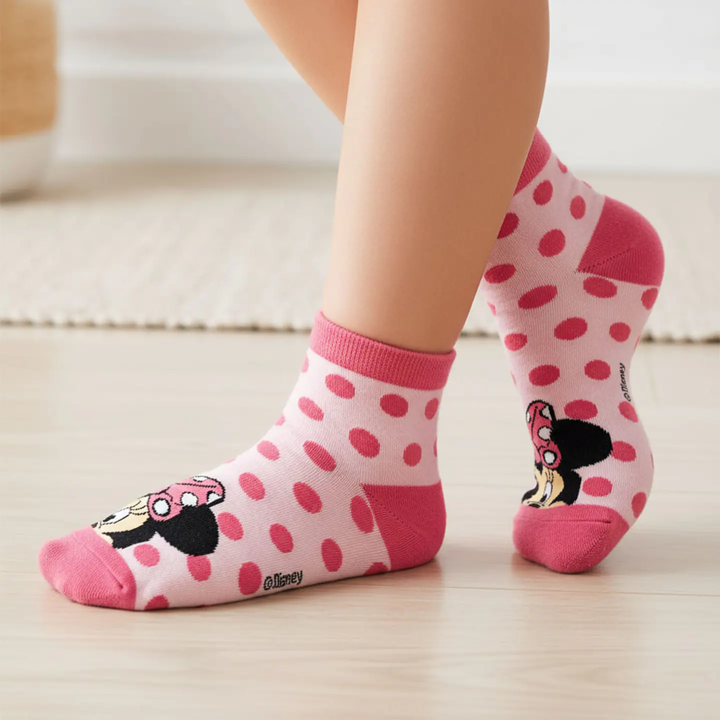 CALCETA DE ALGODÓN MINNIE MOUSE CON LICENCIA  10