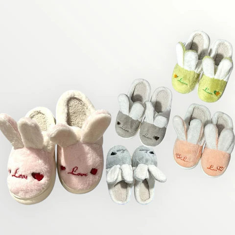 PANTUFLA PELUCHE CONEJO 36/37 38/39 42/43- POR MAYOR
