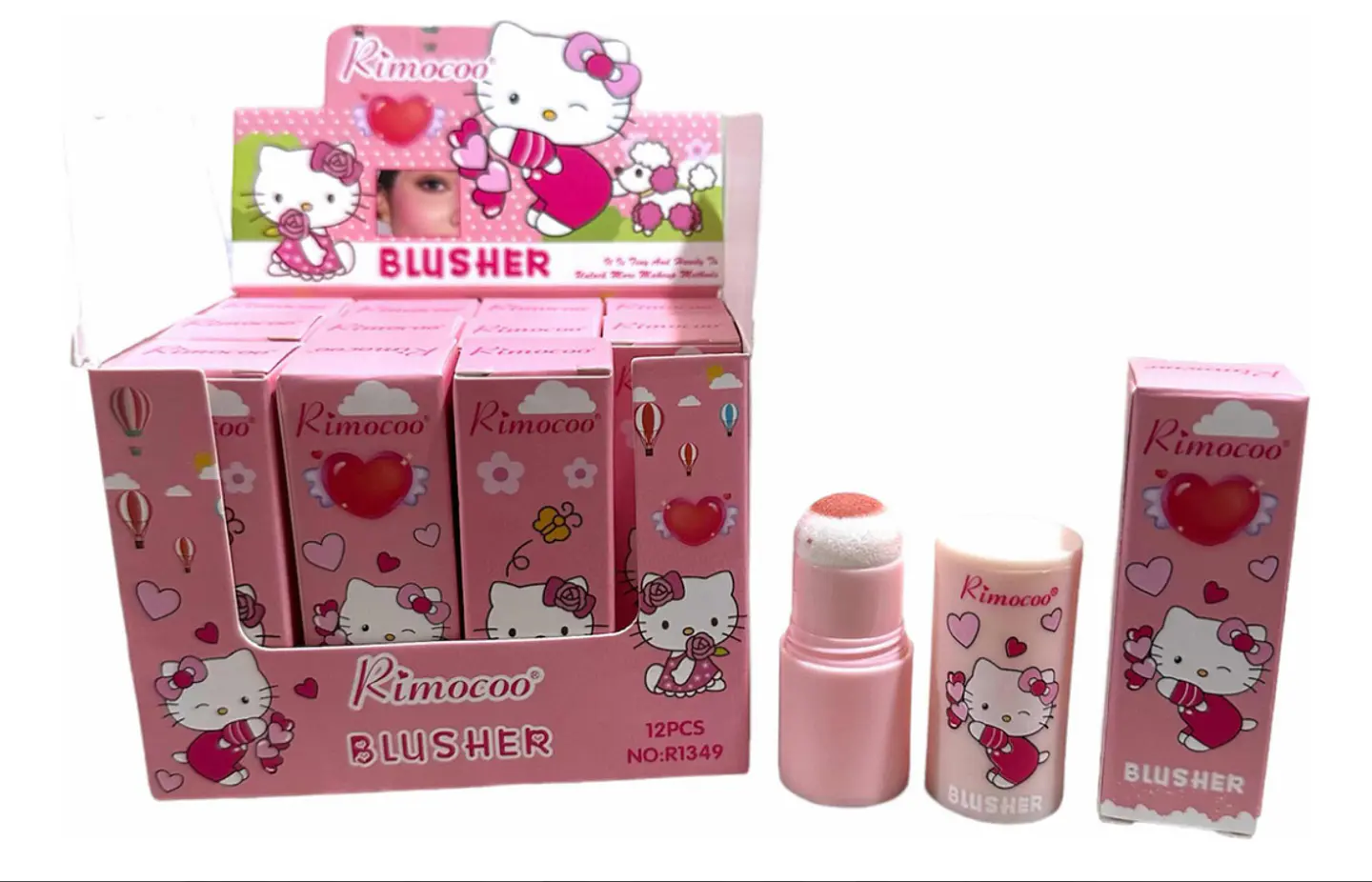 RUBOR CON APLICADOR HELLO KITTY- POR MAYOR 1