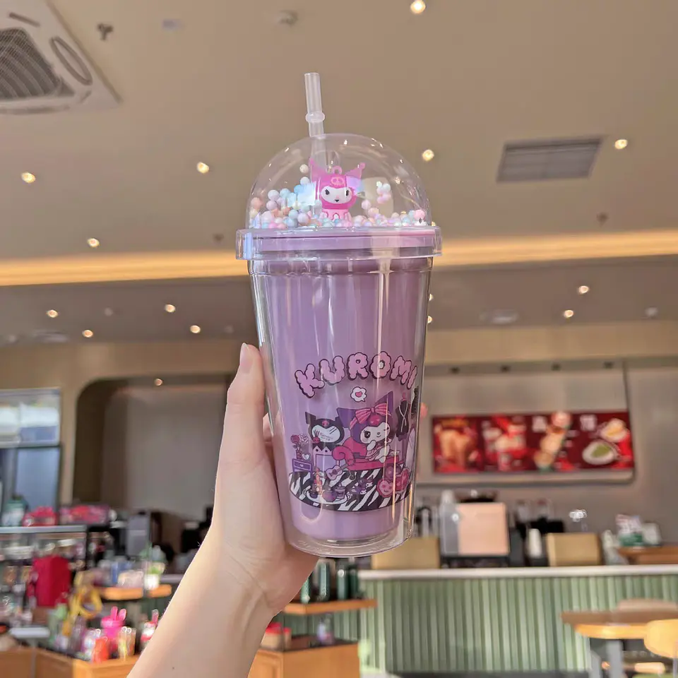 VASO ACRILICO KUROMI PELOTITAS- POR MAYOR 2