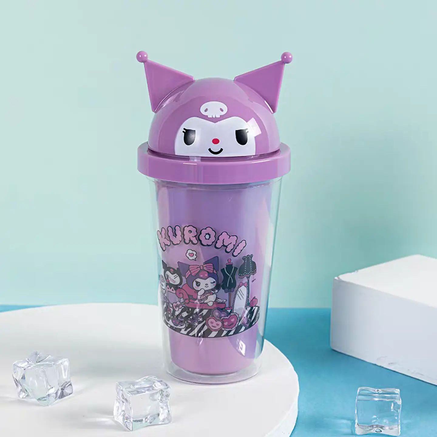 VASO ACRILICO CON TAPA KUROMI - POR MAYOR 1