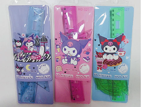 SET DE REGLA FLEXIBLE KUROMI 4PZS 20CM- POR MAYOR