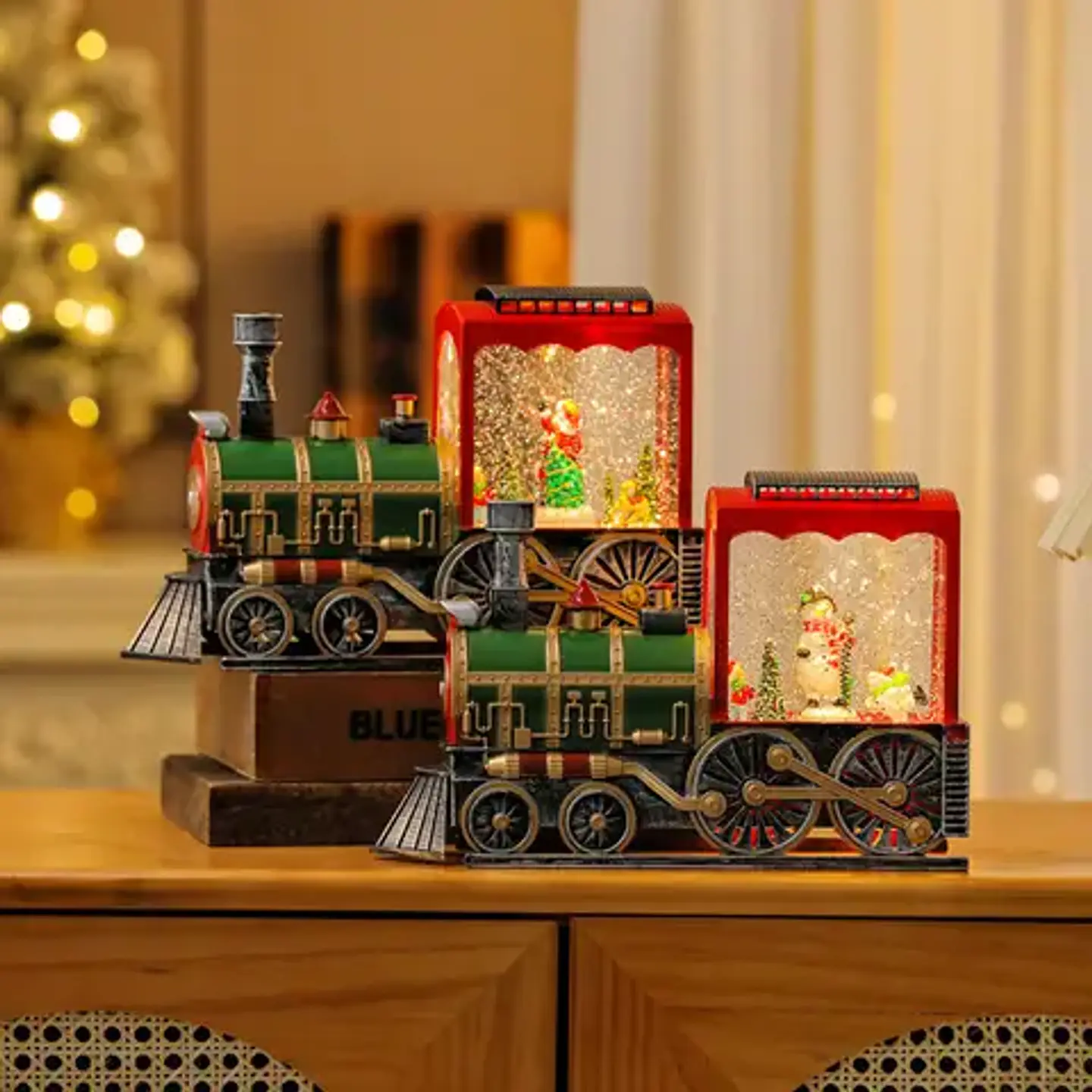 TREN MUSICAL NAVIDEÑO LED CON NIEVE FLOTANTE- POR MAYOR 1