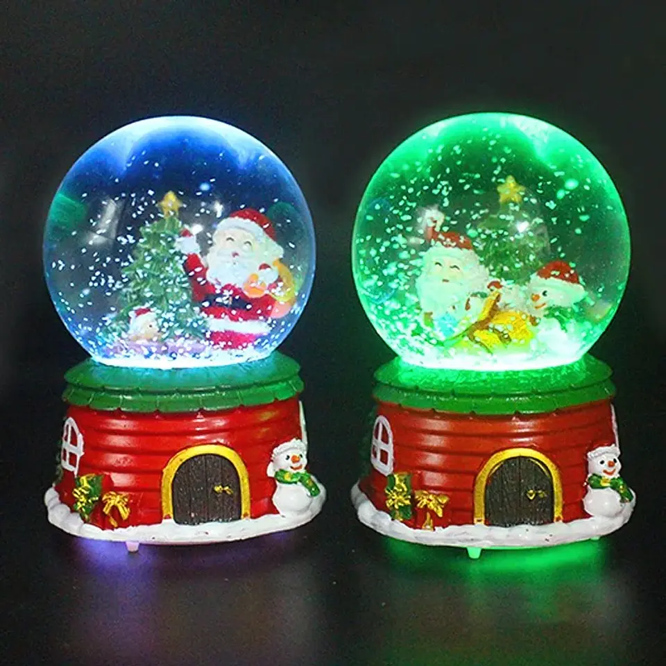 ADORNO ESFERA NAVIDAD CON LUCES MUSICAL 12CM- POR MAYOR 2