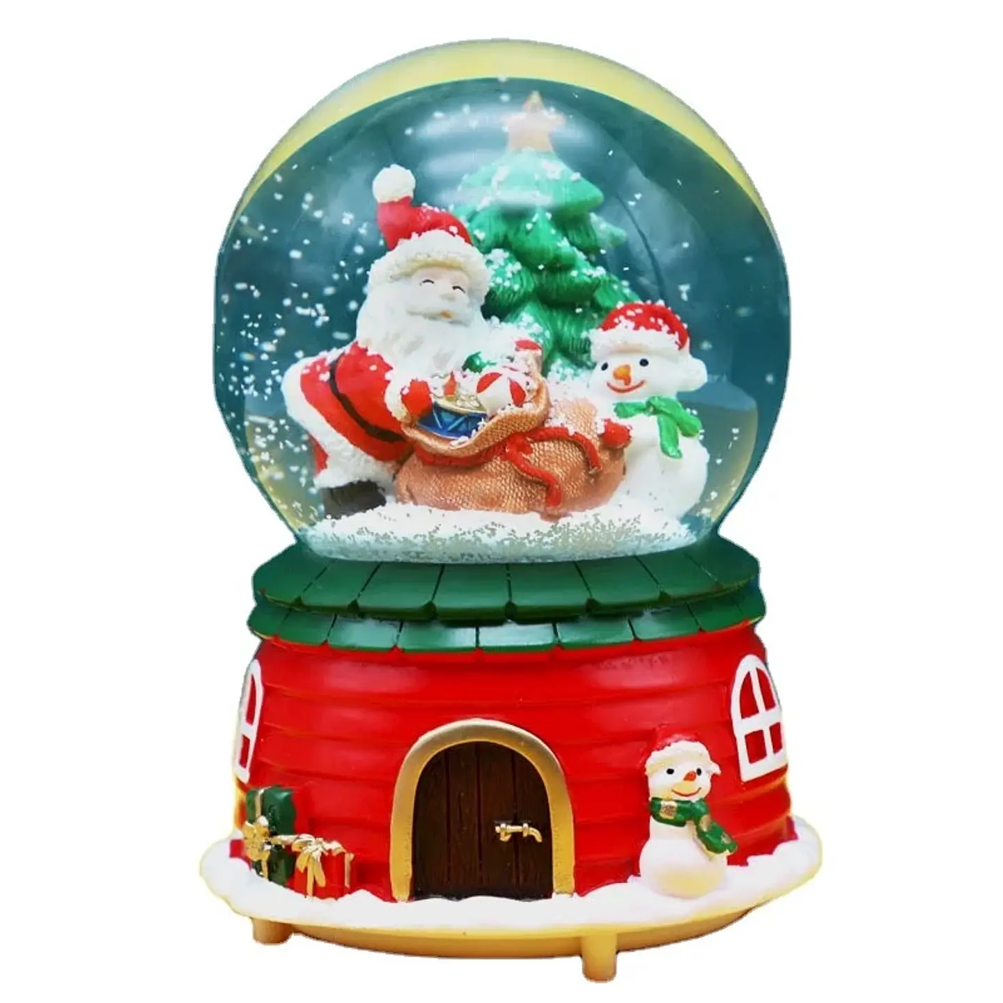 ADORNO ESFERA NAVIDAD CON LUCES MUSICAL 12CM- POR MAYOR 5