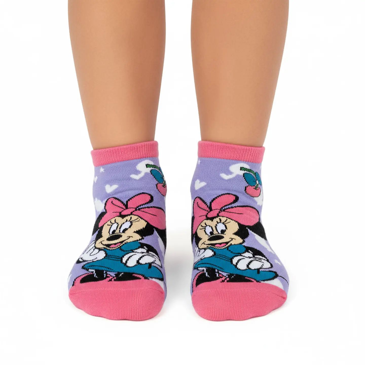 CALCETA DE ALGODÓN MINNIE MOUSE CON LICENCIA - POR MAYOR 3