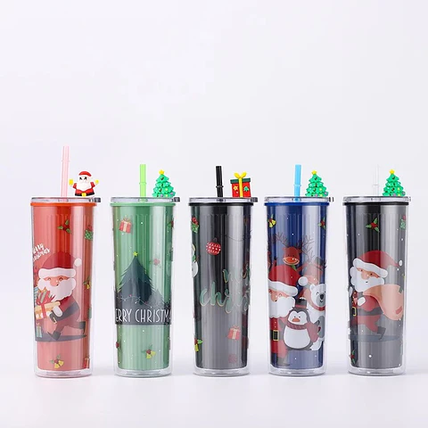 VASO ACRÍLICO NAVIDAD - POR MAYOR
